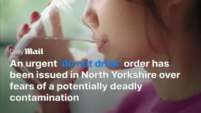 Newspaper article about contaminated drinking water health warning in North Yorkshire